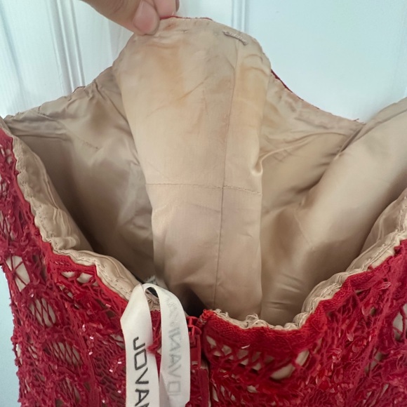 Jovani red prom dress size 10 - Picture 8 of 10
